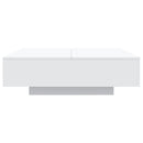 sofabord 100x100x31 cm konstrueret træ hvid