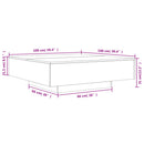 sofabord 100x100x31 cm konstrueret træ hvid