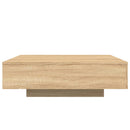 sofabord 100x100x31 cm konstrueret træ sonoma-eg