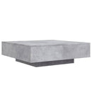 sofabord 100x100x31 cm konstrueret træ betongrå