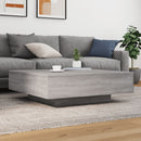 sofabord 100x100x31 cm konstrueret træ grå sonoma-eg