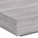 sofabord 100x100x31 cm konstrueret træ grå sonoma-eg