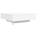 sofabord med LED-lys 100x100x31 cm hvid
