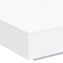 sofabord med LED-lys 100x100x31 cm hvid