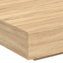 sofabord med LED-lys 100x100x31 cm sonoma-eg