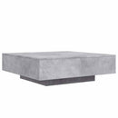 sofabord med LED-lys 100x100x31 cm betongrå