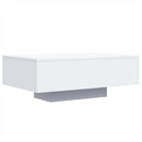 sofabord med LED-lys 85x55x31 cm hvid