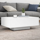 sofabord med LED-lys 85x55x31 cm hvid