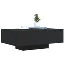 sofabord med LED-lys 85x55x31 cm sort