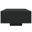 sofabord med LED-lys 85x55x31 cm sort