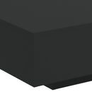 sofabord med LED-lys 85x55x31 cm sort
