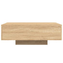 sofabord med LED-lys 85x55x31 cm sonoma-eg