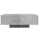 sofabord med LED-lys 85x55x31 cm betongrå