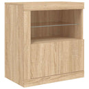skænk med LED-lys 60,5x37x67 cm sonoma-eg