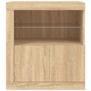 skænk med LED-lys 60,5x37x67 cm sonoma-eg