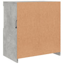 skænk med LED-lys 60,5x37x67 cm betongrå