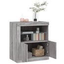 skænk med LED-lys 60,5x37x67 cm grå sonoma-eg