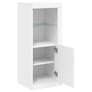 skænk med LED-lys 41x37x100 cm hvid