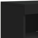 skænk med LED-lys 41x37x100 cm sort