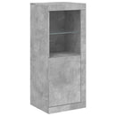 skænk med LED-lys 41x37x100 cm betongrå