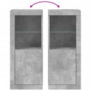 skænk med LED-lys 41x37x100 cm betongrå