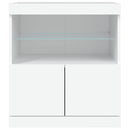 skænk med LED-lys 60x37x67 cm hvid