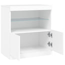 skænk med LED-lys 60x37x67 cm hvid