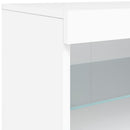 skænk med LED-lys 60x37x67 cm hvid
