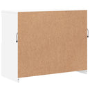 skænk med LED-lys 81x37x67 cm hvid