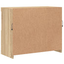 skænk med LED-lys 81x37x67 cm sonoma-eg