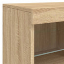 skænk med LED-lys 81x37x67 cm sonoma-eg
