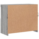 skænk med LED-lys 81x37x67 cm grå sonoma-eg