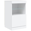 skænk med LED-lys 41x37x67 cm hvid