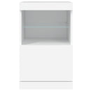 skænk med LED-lys 41x37x67 cm hvid