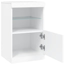 skænk med LED-lys 41x37x67 cm hvid