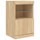 skænk med LED-lys 41x37x67 cm sonoma-eg