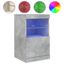 skænk med LED-lys 41x37x67 cm betongrå
