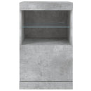 skænk med LED-lys 41x37x67 cm betongrå