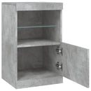 skænk med LED-lys 41x37x67 cm betongrå