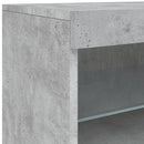 skænk med LED-lys 41x37x67 cm betongrå