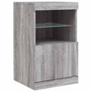 skænk med LED-lys 41x37x67 cm grå sonoma-eg