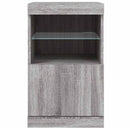 skænk med LED-lys 41x37x67 cm grå sonoma-eg