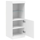 skænk med LED-lys 41x37x100 cm hvid