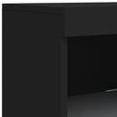 skænk med LED-lys 41x37x100 cm sort