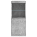 skænk med LED-lys 41x37x100 cm betongrå