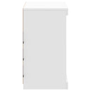 skænk med LED-lys 60,5x37x67 cm hvid