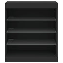 skænk med LED-lys 60,5x37x67 cm sort