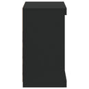 skænk med LED-lys 60,5x37x67 cm sort