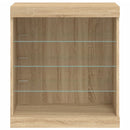 skænk med LED-lys 60,5x37x67 cm sonoma-eg
