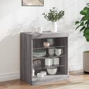 skænk med LED-lys 60,5x37x67 cm grå sonoma-eg